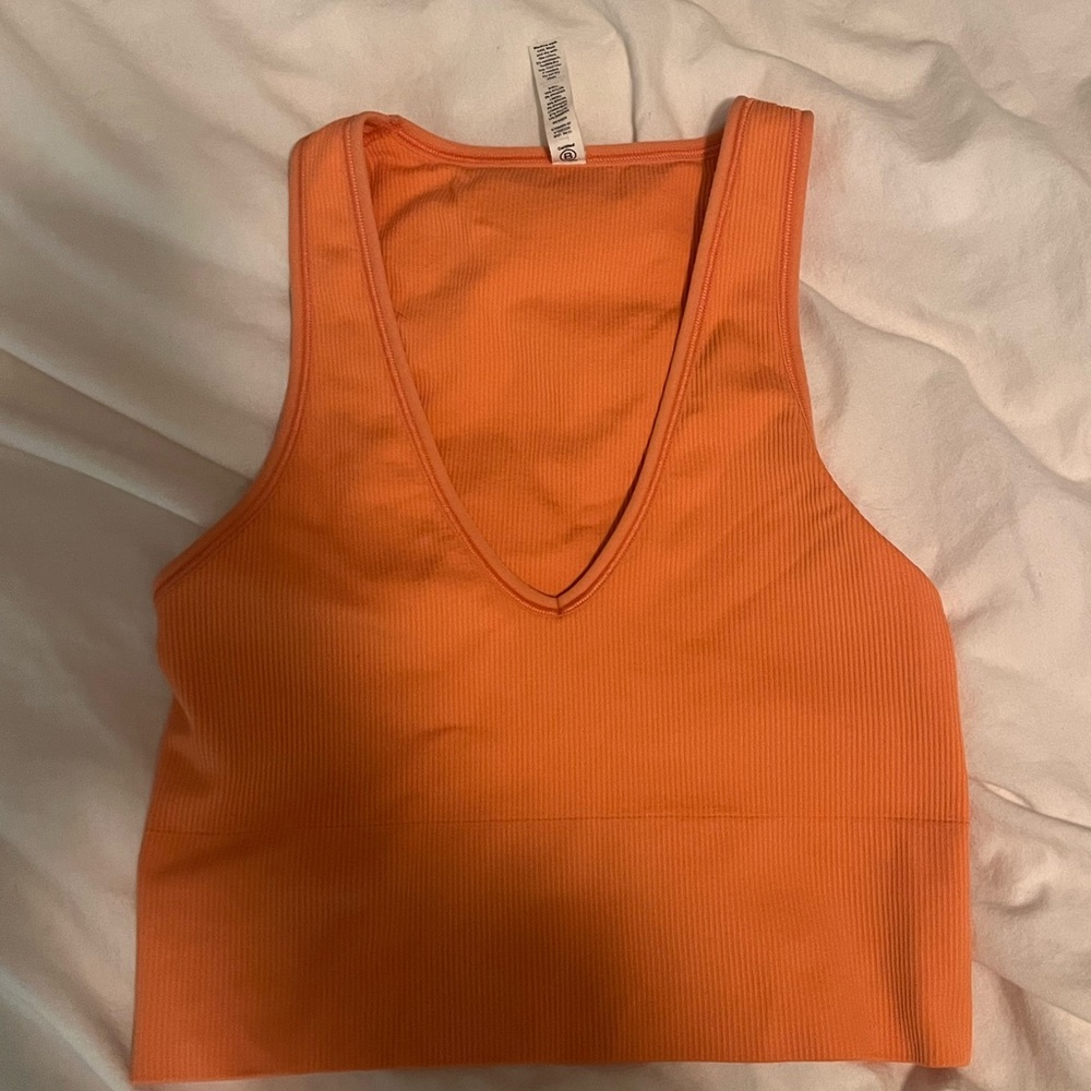 Ribbed V-Neck Tank Top